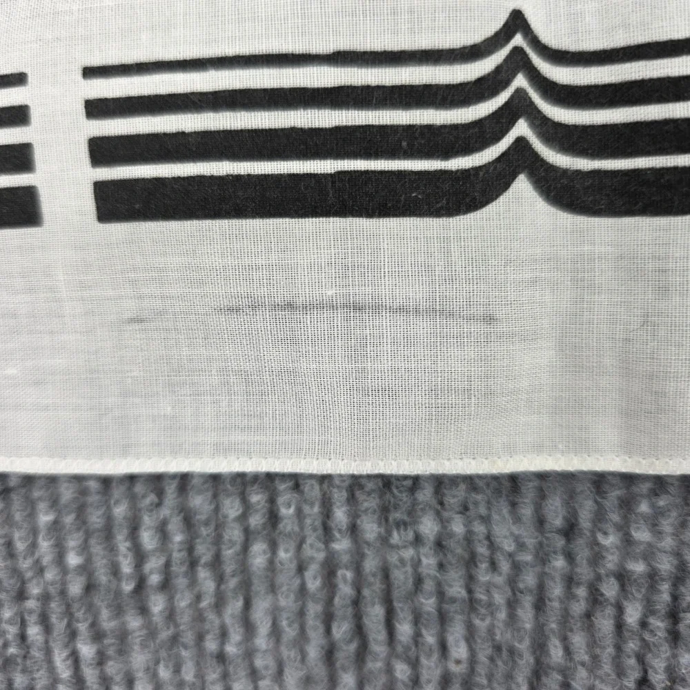 Luckenbach Texas Est 1849 Bandana White Black Logo Print Square Scarf 21x21